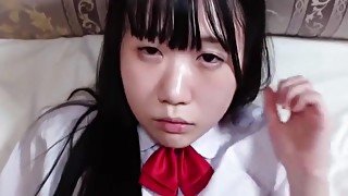 A Thin 18-year-old Beauty. She Is Japanese With Black Hair. She Has Blowjob And Shaved Creampie Sex. Uncensored