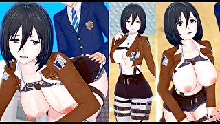 【エロゲーコイカツ！】進撃の巨人(Attack on Titan)ミカサ・アッカーマン3DCG巨乳アニメ動画[Hentai Game Koikatsu! Mikasa Ackerman (Anime