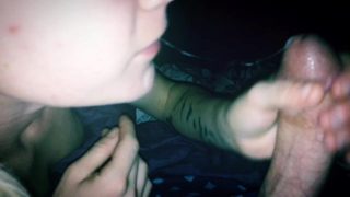 3am blowjob and cumshot