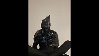 Zentai Breathplay in Trash Bag