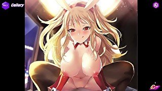 Horny bunny girl rides a cock all night - Glass ( Gameplay )