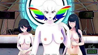 Tales of the Dream life Harem ep 6 Ragyō Kiryūin, Satsuki Kiryūin e Ryūko Matoi parody