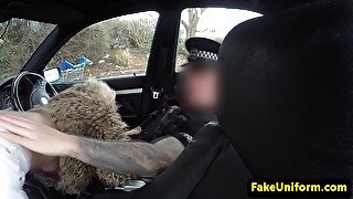 Bigtit brit rimmed and fucked outdoors by cop