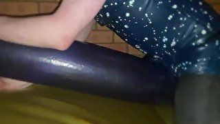 Humping waterbed tube in latex on waterbed