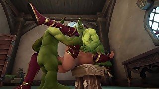 An Elf has a Threesome with two Goblins  Warcraft Parody