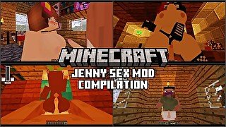 All sex scenes COMPILATION  Minecraft - Jenny Sex Mod Gameplay