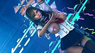 MMD R18 luxury pierced school girls idol hot dancing