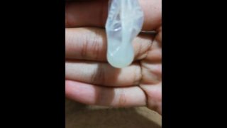 Cum inside a condom, drink the cum and cum a second time - Camilo Brown