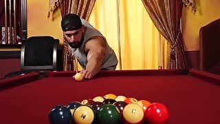 Damien Stone got hustled in pool, instead of getting his money back, he gets some dick instead!