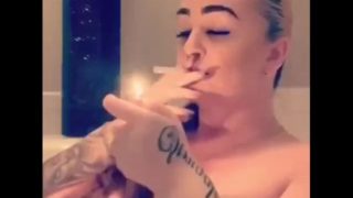 Big Booty Kendra Kox Slobs on Cigarette and Big Black Dildo