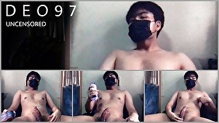 *UNCENSORED* Sexy Asian Boy Show Masturbate with Huge Cum Load #Deo97