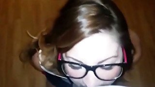 Hot Teen GF No Hands Deepthroat!