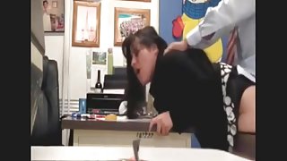 Bitch fucked on the principal's desk