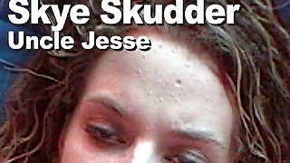 Skye Skudder & Uncle Jesse strip suck fuck facial