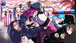 Vi Jinx e Caitlyn tendo uma orgia pública lésbica