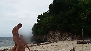 Hot sex on a hidden beach of small island!!!