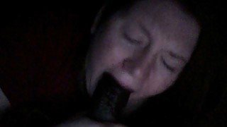 Mrs. suck my BBC love stick passionately in the dark