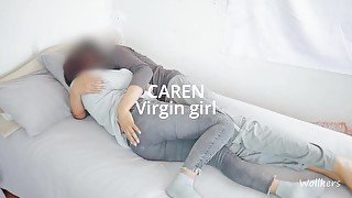 Caren, Culoncita Virgen de 18 años en sus inicios del Porno