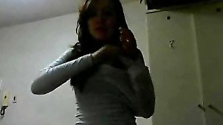 Webcam girl gets naked