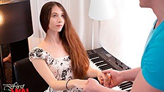 Piano lesson first-time anal