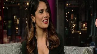 Here is a video of Salma Hayek from her Late Show with