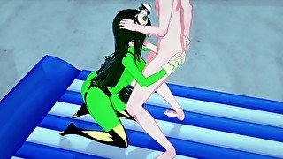 You Breed Froppy On The Beach~My Hero Academia(MHA) Hentai NSFW Animation (English Voice Acting)