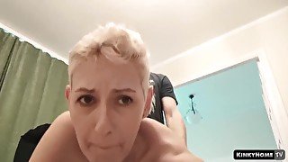 Amateur couple - Big ass Milf fucks and filming herself orgasm with facial cum!