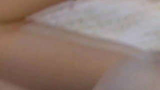 Blonde pregnant slut masturbating with tiny vibrator