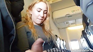 Airplane ! Horny Pilot's Wife Shows Big Tits In Public