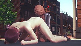 Hentai 3D Uncensored - Gery jerk off at the street