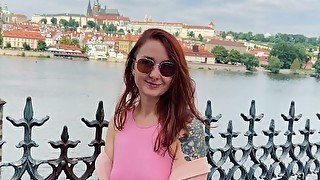 Czech Public Pickup Redhead Russian Tourist and Public BJ &amp; Sex LeoKleo