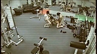 Security cam in gym caught dirty MMF threesome with new instructor