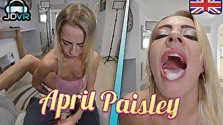 April Paisley In Fucking The Camera Man; Hot And Horny Blonde Babe Vr Blowjob And Sex Real Sex