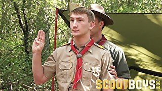 ScoutBoys - Sexy scoutmaster seduces a cute twink in forest