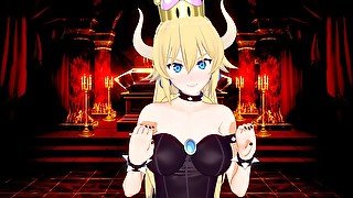 BOWSETTE BOUNCES ON COCK (3D Hentai)