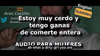 Por fin nos conocemos. Voy a comerte entera - Audio para MUJERES - Voz de hombre en español