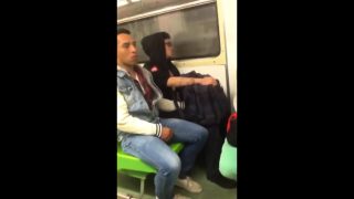 Jerks off in train