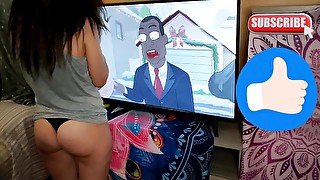 Serata Anale con sborrata sulle chiappe mentre guardiamo la TV. Coppia amatoriale con milf ITA