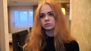 DEBT4k. Red-haired waitress delays debt and fuck