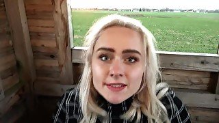 Tiny girl from Germany takes a stranger's dick inside