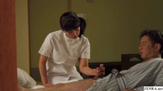 Mature Japanese masseuse gives client handjob Subtitles