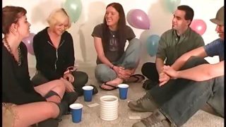 College teens play truth or dare at a sexparty