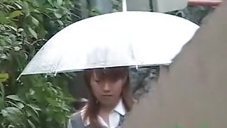 Japanese schoolgirls enjoy surprise sharking in public