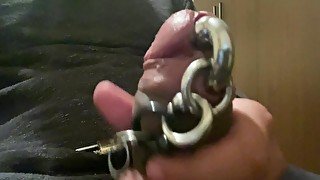 Getting my pierced cock hard for you