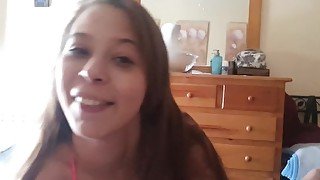 Russian 19 years cum on face and dance