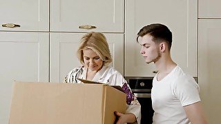 Mature blonde woman is finally ready for a young dick