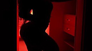 red silhouette challenge ended up wet and naughty with my dildo!