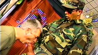 Army officers get rough and dirty on each other with some brutal anal