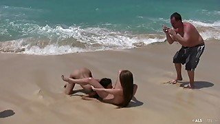 lesbians sand surf shoot