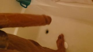 She wanted me to get freaky in shower with my super long cock 